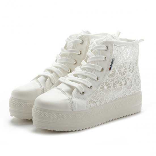breathable white sneakers