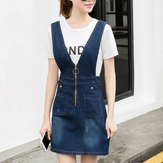 mid length denim dress