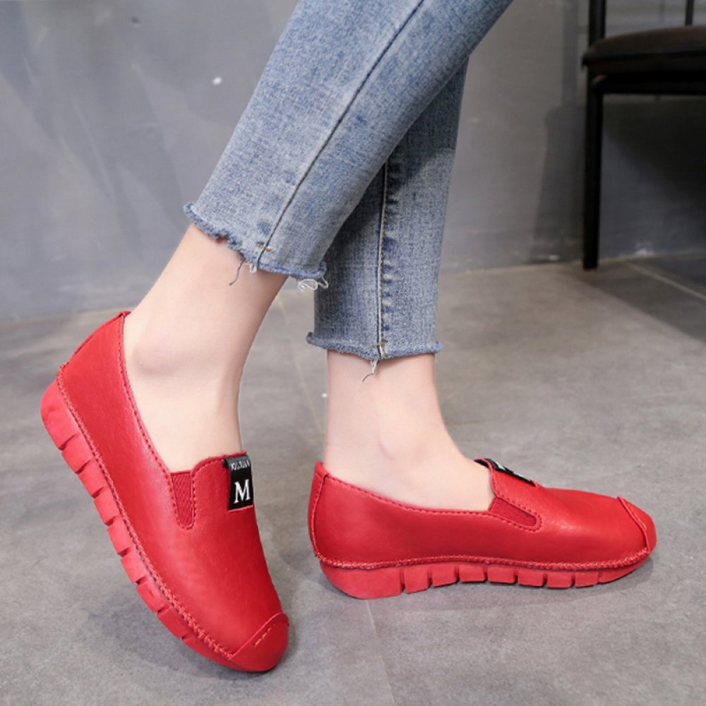 Buy Red Soft Casual Loose Work Shoes For Women S-118RD | Look Stylish ...