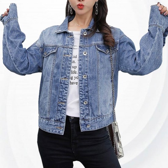 three quarter length denim jacket