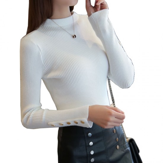 Buy Women's Head Long-Sleeved Tight-fitting Slim Sweater WH-28WT | Look ...