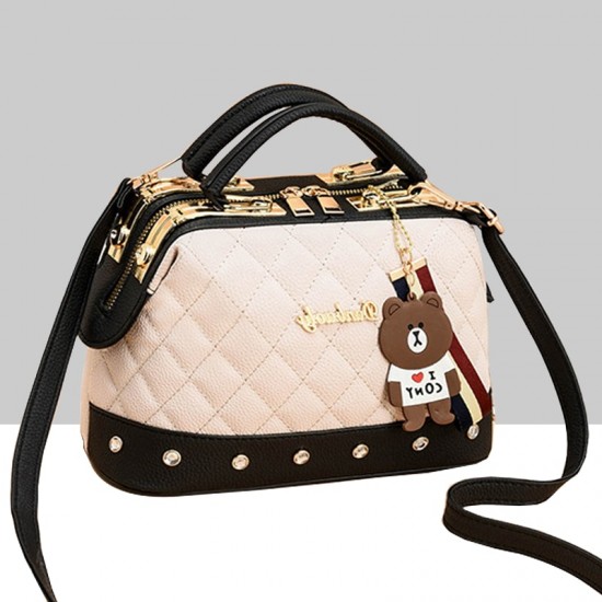 cream quilted shoulder bag