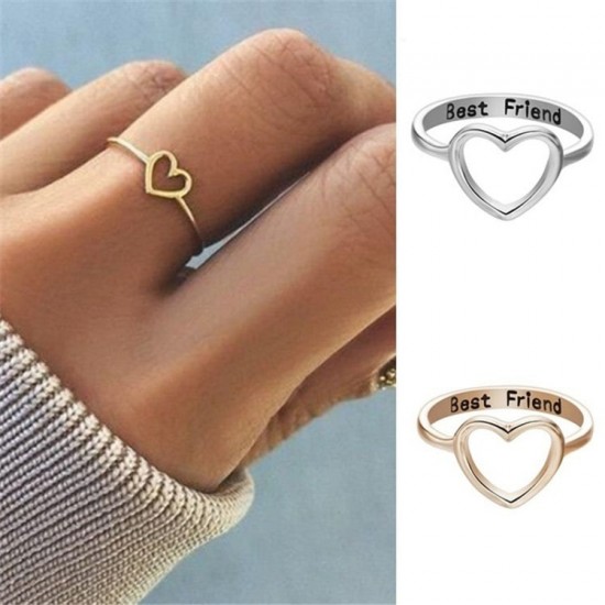BFF LETTER BEST Friend Punk Siver&Gold Infinity 8 Bowknot Friendship  Rings $2.08 - PicClick