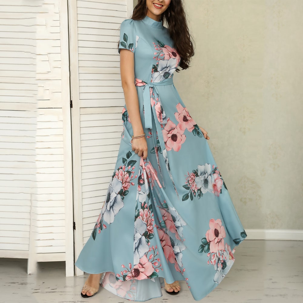 simple casual long frock design