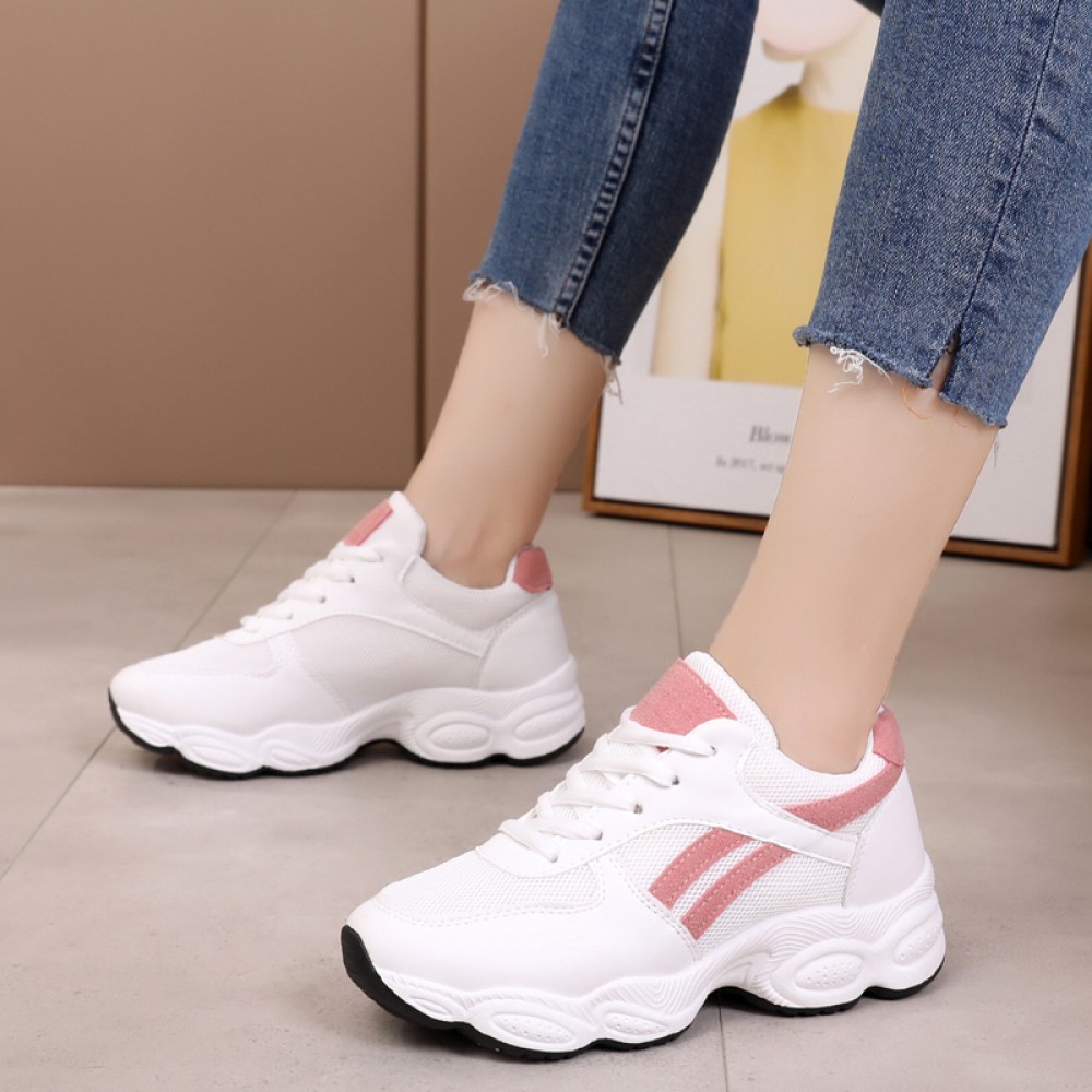 Buy Casual Breathable White Pink Running Shoes S-139PK | Look Stylish ...