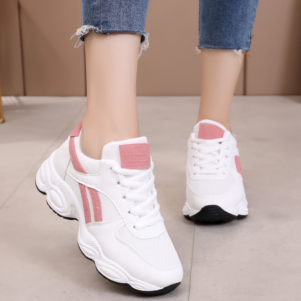 Buy Casual Breathable White Pink Running Shoes S-139PK | Look Stylish ...