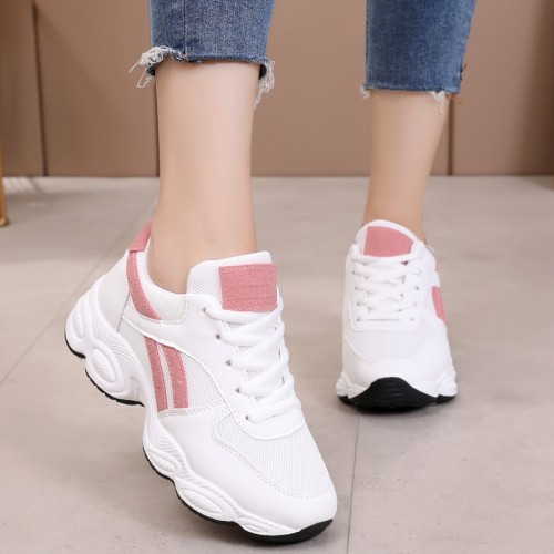 Showing image for Casual Breathable White Pink Running Shoes S-139PK