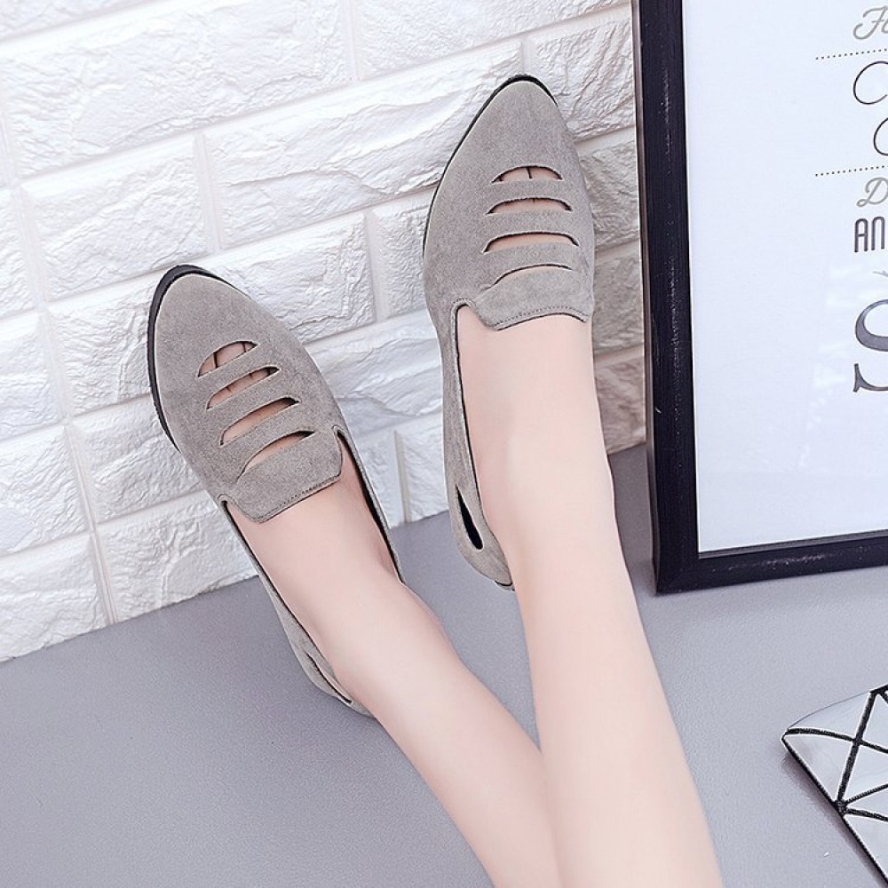 Buy Pointed Toe Oxford Heel Low Heel Grey Shoes S-157GR | Fashion ...