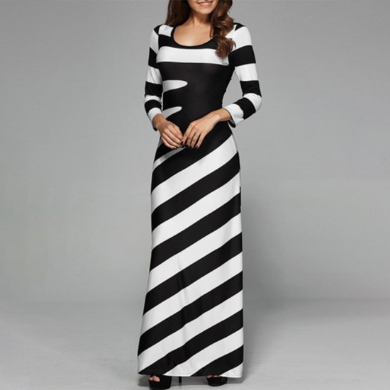 Long deals striped dress