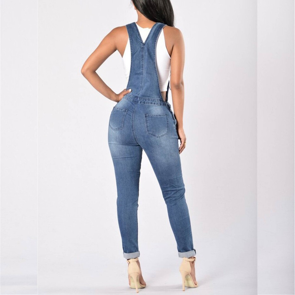 Buy Blue Denim Ripped Jeans Pants Dress - Blue | Fashion ...