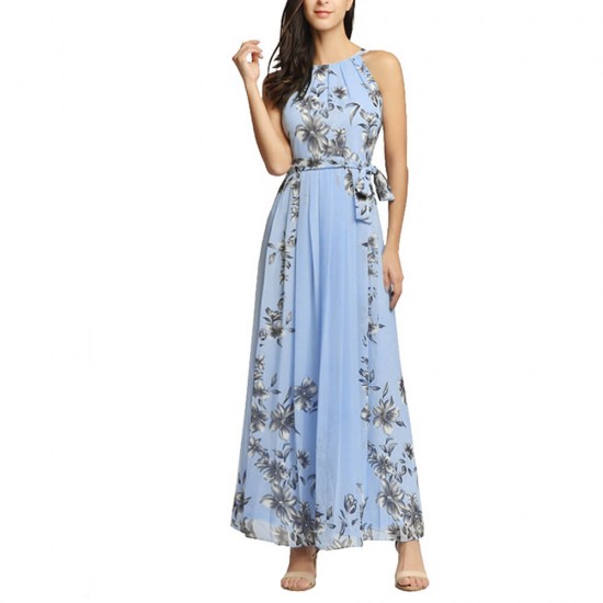 Buy Summer Casual Chiffon Print Beachwear Dress WC-366BL | BusinessArcade