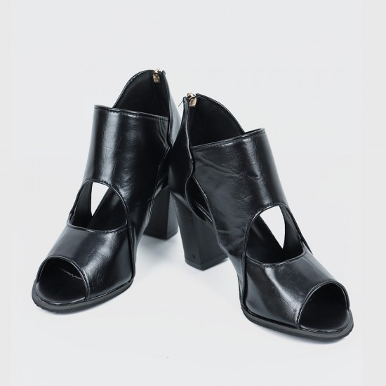 Mimmick Black Leather Heels by Django & Juliette | Shop Online at Mathers