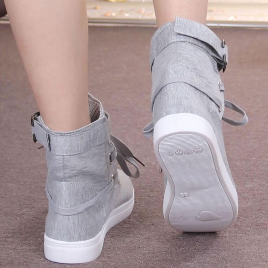 Buy Canvas Breathable Flat Casual Boots 
