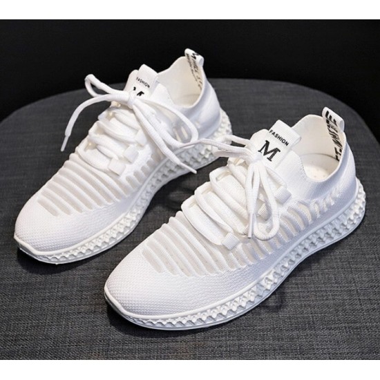 breathable white sneakers