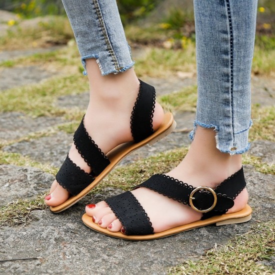 black casual sandals