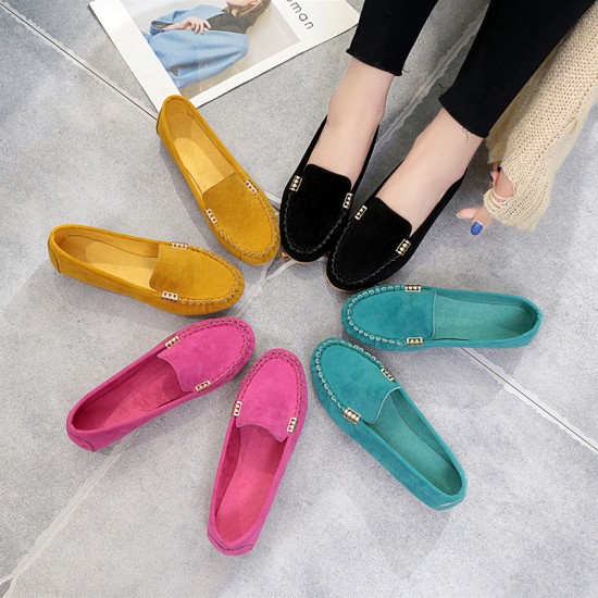 Casual Pumps Ladies Flat Loafer Shoes 
