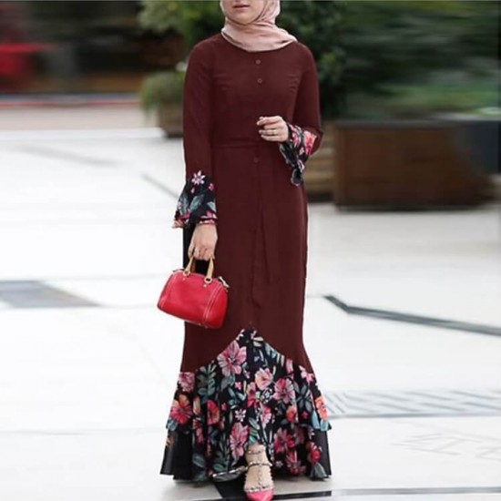 Maroon muslimah outlet dress