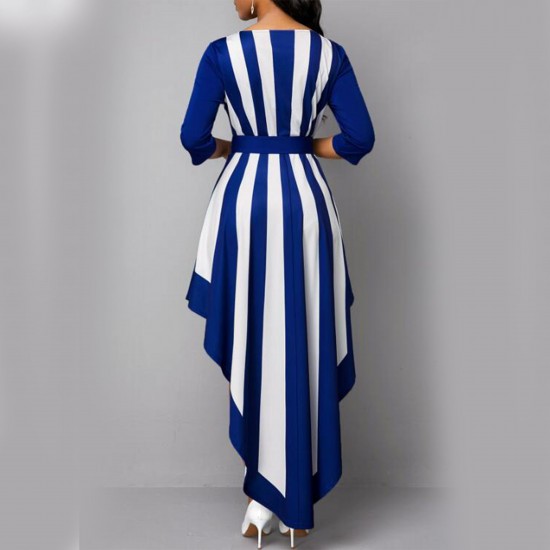 Long striped deals dress