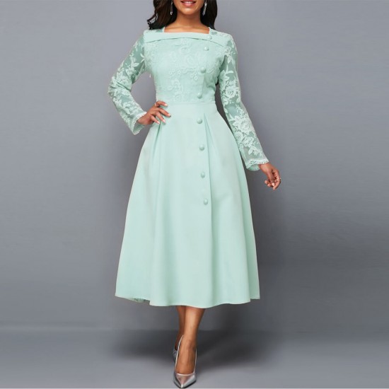 Pale green outlet lace dress