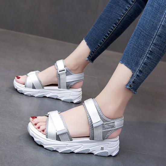 Buy Thick Rubber Sole Strapped Casual Sports Sandals Grey