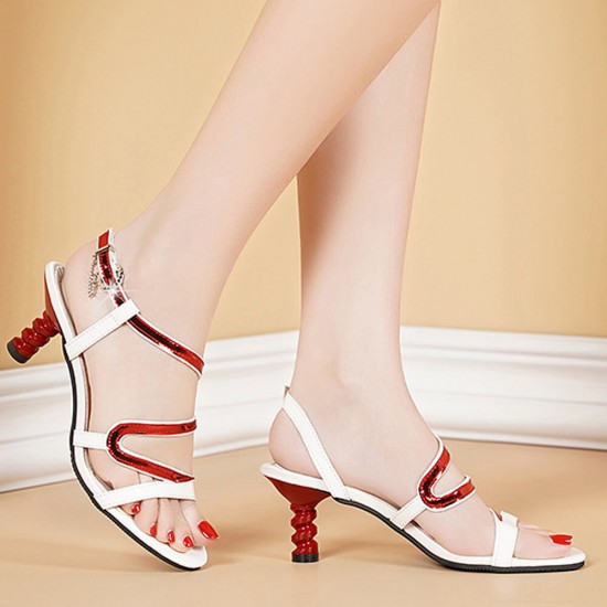rosapetra jeweled red sole stiletto sandals