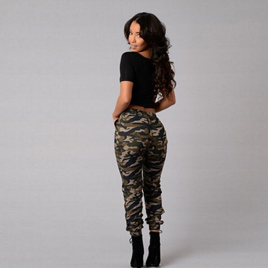 Camo print clearance casual pants