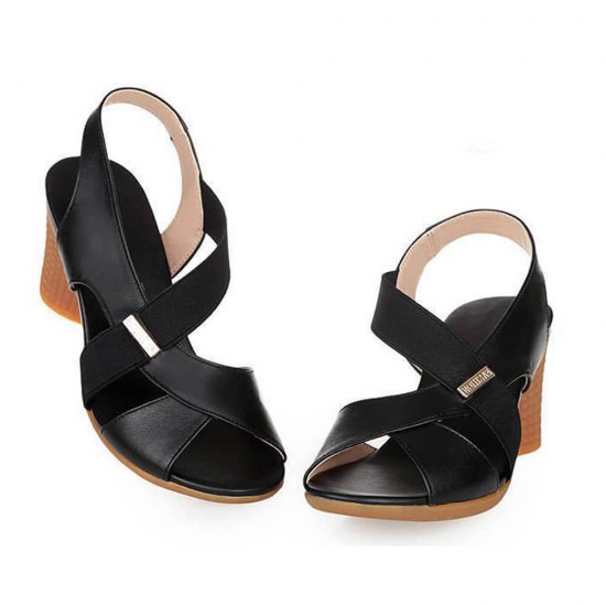 Thick black strap sandals hot sale