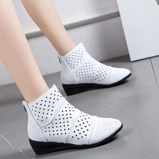 Slope heel hot sale boots