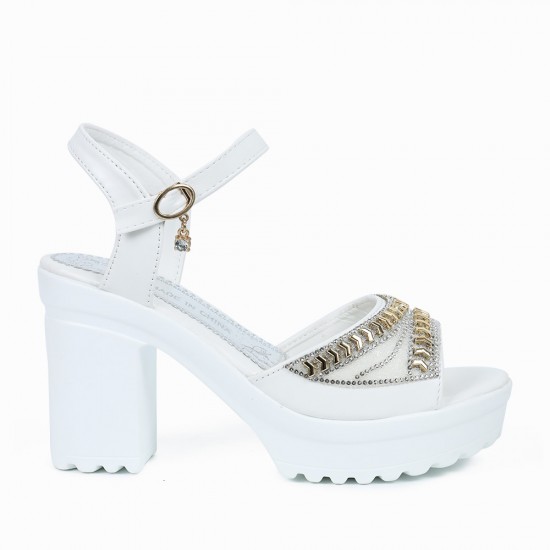 Elegant on sale white sandals