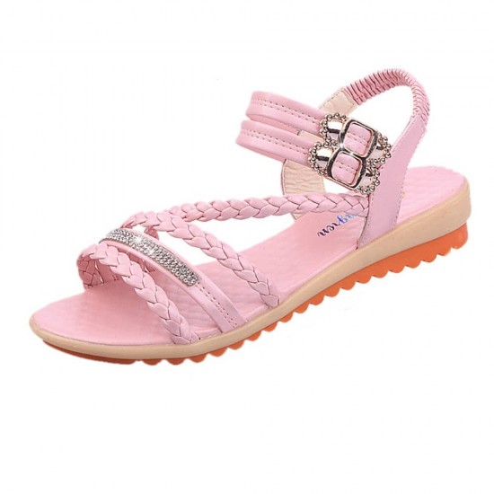 Pink store flat sandals