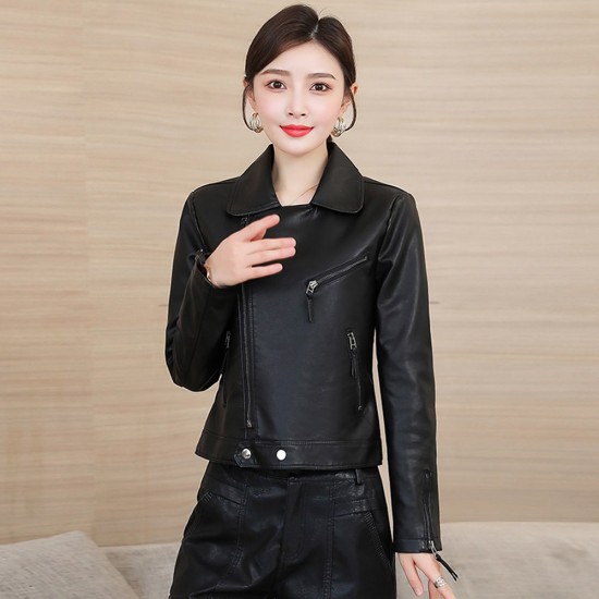 Thin leather jacket on sale womens