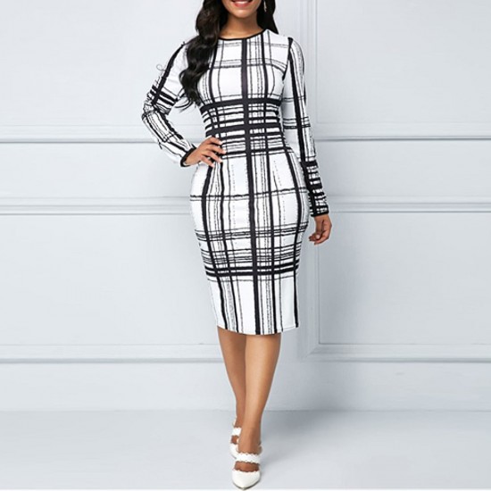 White midi dress on sale long sleeve