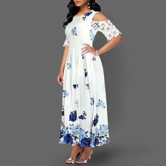 Open shoulder 2024 maxi dress