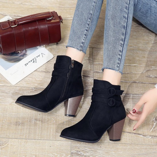 Women's high heel ankle sales boots