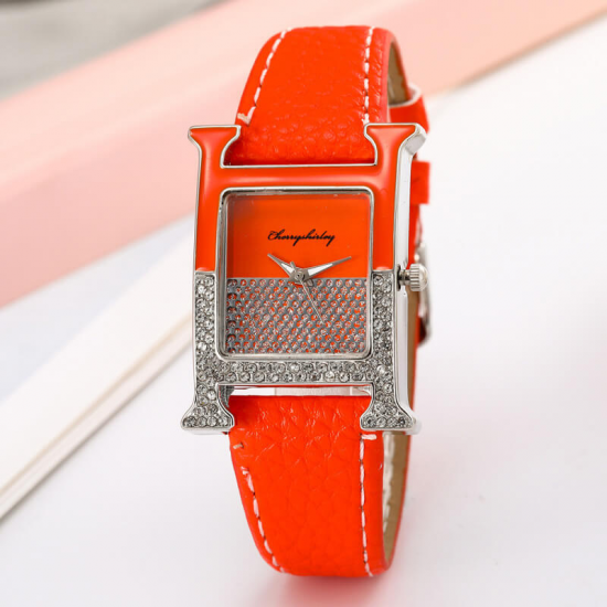 Orange shop wrist watch