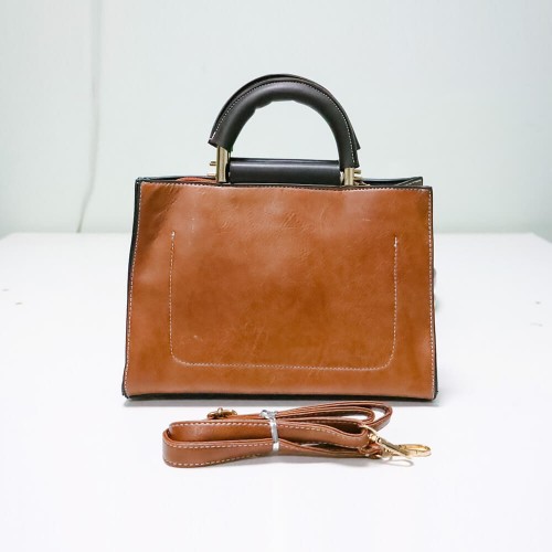 Image for Elegant Leather Tote Bag For Women Elegant Leather Tote Bag For Women - Brown |image