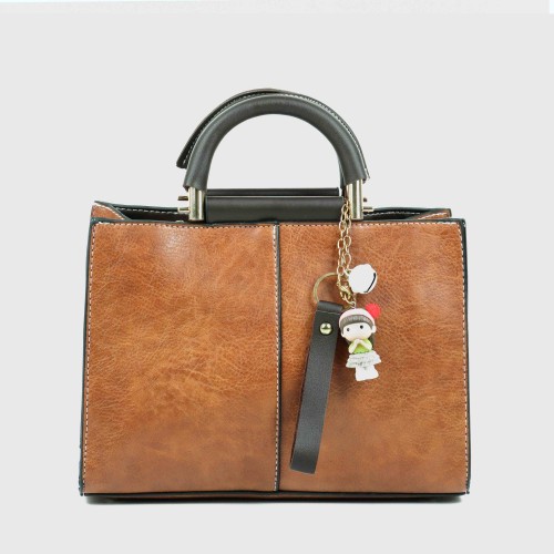Image for Elegant Leather Tote Bag For Women Elegant Leather Tote Bag For Women - Brown |image