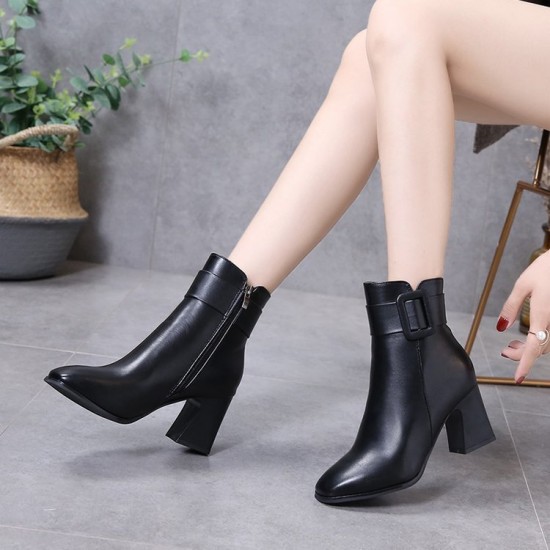 Casual black best sale ankle boots