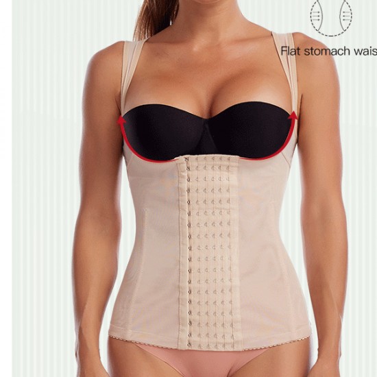 Buy Tank Top Tummy Control Corset Shapewear Bodysuit - Cream, Fashion