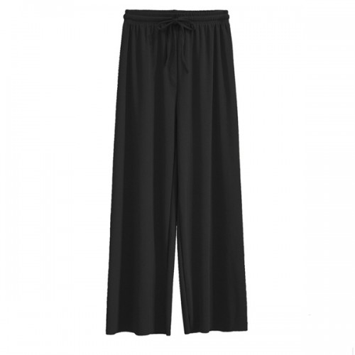 show image for Comfortable Solid Palazzo Lace Up Wide Leg Trouser Pants - Black Comfortable Solid Palazzo Lace Up Wide Leg Trouser Pants - Black |image