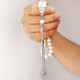 Showing image for De Hari's Diamond Men's Silver Plated Mother-of-Pearl Prayer Beads ANM-31 De Hari's Diamond Men's Silver Plated Mother-of-Pearl Prayer Beads ANM-31 image
