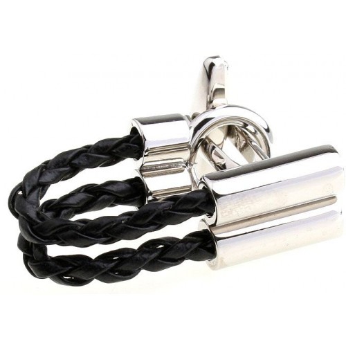 Showing image for Look Stylish Black Leather Chain Men's Cufflinks CFL-08 Look Stylish Black Leather Chain Men's Cufflinks CFL-08 image