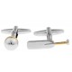 Showing image for Look Stylish Silver and Gold Plated Cricket Bat Ball Sports Cufflinks CFL-32 Look Stylish Silver and Gold Plated Cricket Bat Ball Sports Cufflinks CFL-32 image