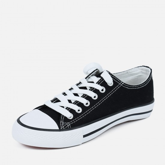 Black and white canvas sneakers 2025