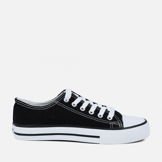 Canvas shoes best sale black colour
