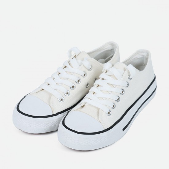 Basic white canvas sneakers hotsell
