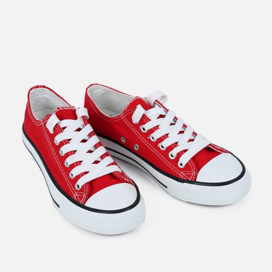 Canvas shoes red color cheap