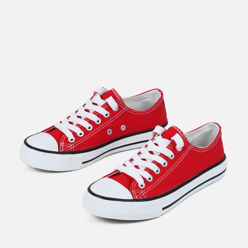 Buy Women Red Color Comfty Canvas Shoes For Women WS-03RD | Look ...