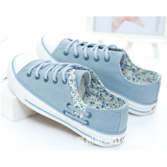 light blue canvas sneakers