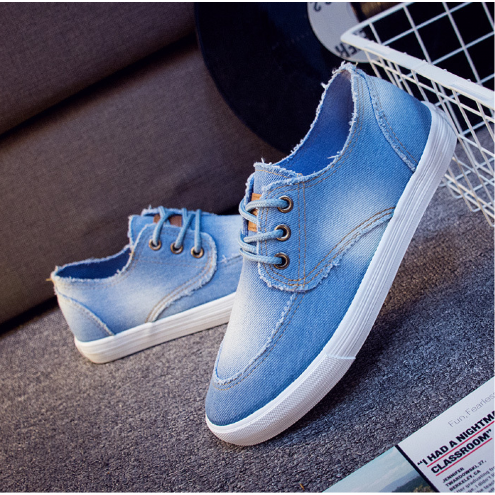 Buy Women Light Blue Denim Canvas Sneaker Shoes S-13LB | Look Stylish ...